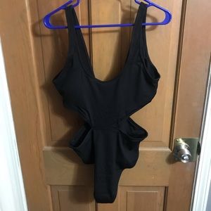 Black One Piece Swim Suit